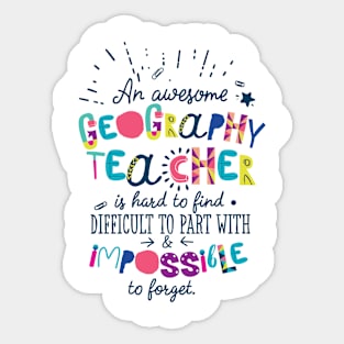 An Awesome Geography Teacher Gift Idea - Impossible to forget Sticker